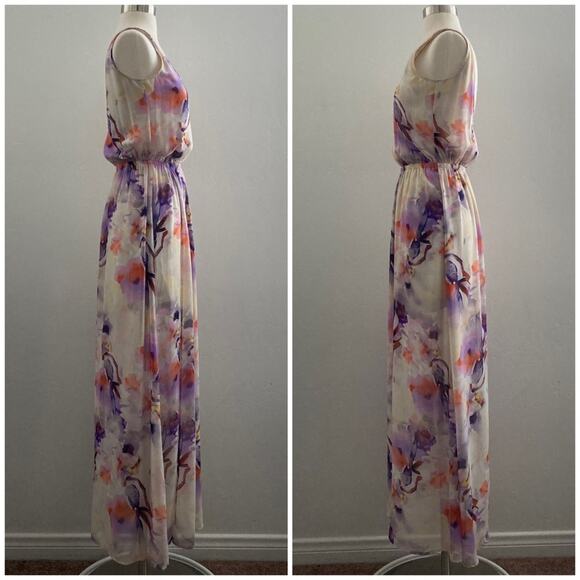 Show Me Your Mumu Kendall Floral Maxi Dress in Abers Babers Chiffon Colorful XS - Picture 3 of 9